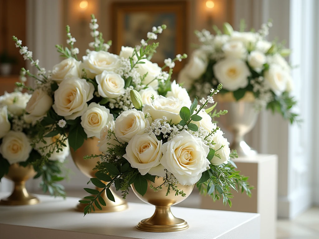 Elegant wedding flower arrangements