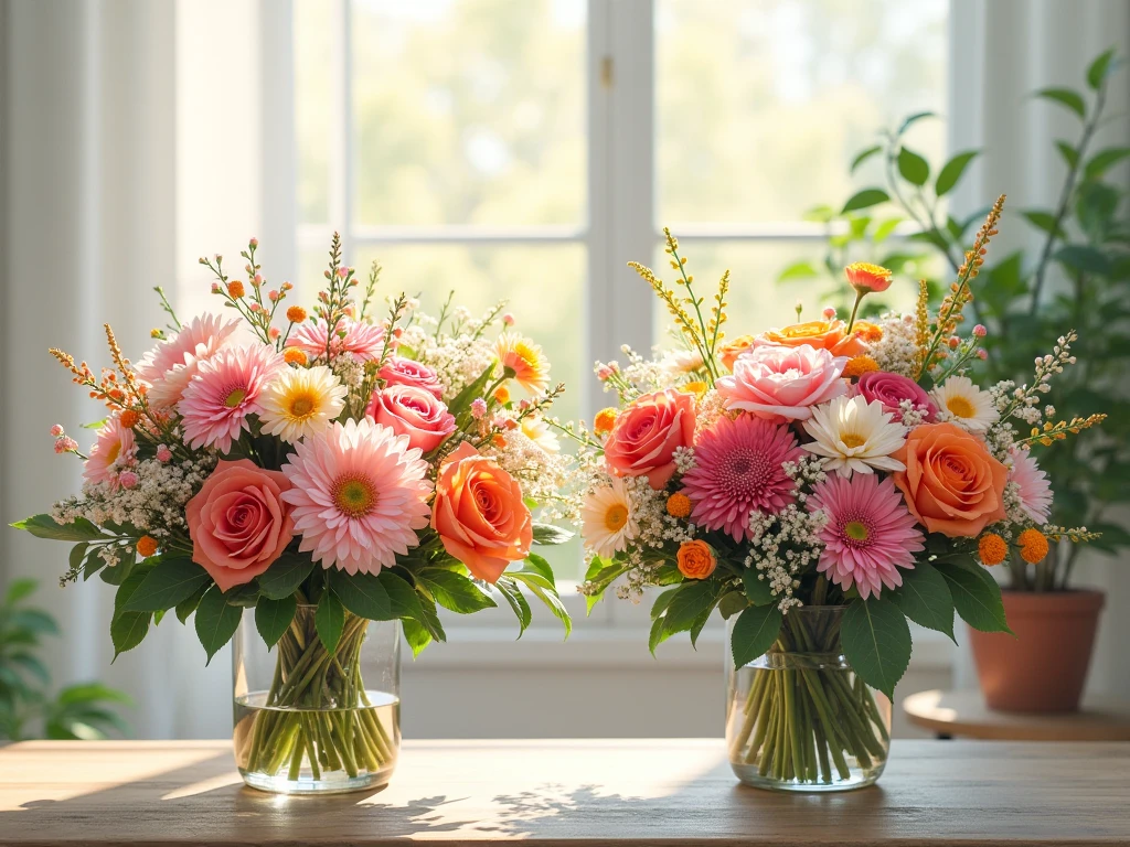 Seasonal flower bouquets
